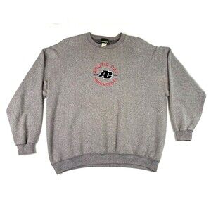 Vintage Arctic Cat Crewneck Mens XL Gray 90S Snowmobile Racing Sweatshirt